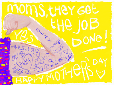 Major | Mother's day challenge blue challenge digital dribbble illustration major mother mothersday nude pink purple sketch studio web white yellow