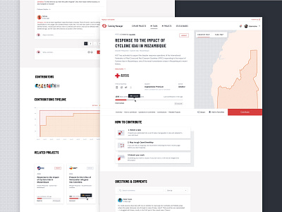 HOT OSM | Project page black clean dashboard data design digital list major map mapping product project page red saas studio taskingmanager uxui web white