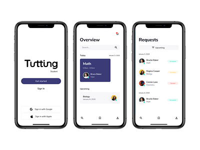 Tutting app design education app ux