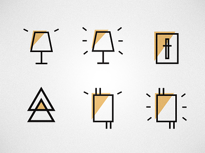 Custom Electrical Icon Set electric geometric gold icon led line simple