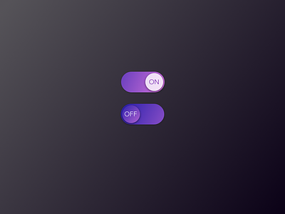 On/Off switch options app flatmorphism i made that up off on onoff or nah ui you like it