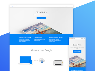 Google Cloud Print cloud flat google mobile print simple web