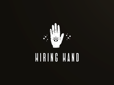 Hiring Hand logo eye hand logo magic simple tarot