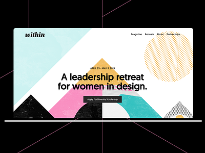 Within Women's retreat artwork branding design design flat geometric illustration simple