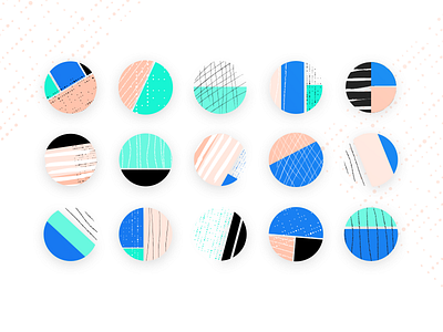 Pattern Fun circles geometric hand drawn illustration pattern