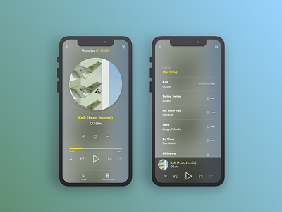 Daily UI #2 Music Player App daily ui design graphic design illustration music app music player ui uiux ux