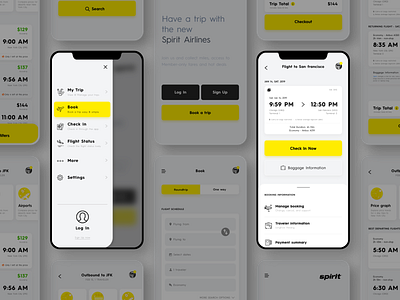 Spirit Airlines Redesign app branding daily ui design graphic design simple design spirit spirit airlines ui uiux ux