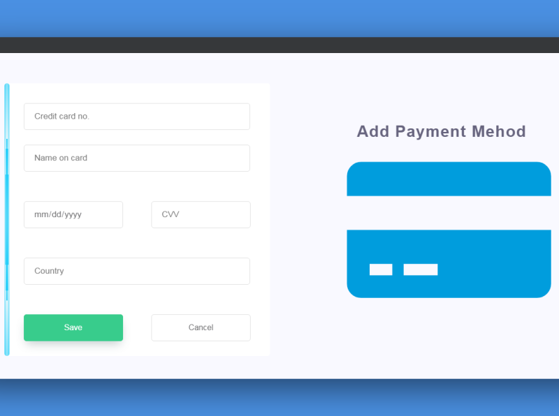 Payment page by Frontendadarsh on Dribbble