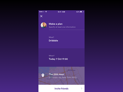 A plan to Dribbble app ios material design new plan