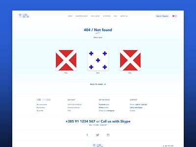 404 in maritime signal flags, sailor!