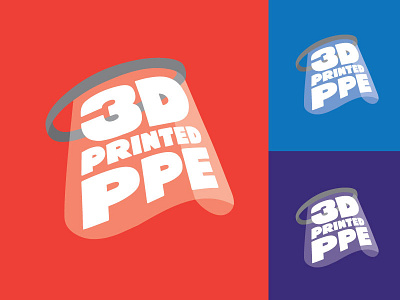 3D Printed PPE Logo 3d printing art direction covid 19 design designer hand lettering hand type illustration logo logo design logotype ppe typography