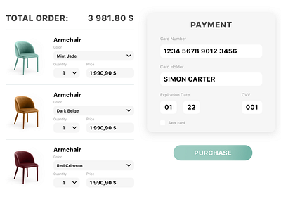 Daily UI 002 - Credit Card Checkout challange checkout credit card credit card checkout credit card form credit card payment daily 100 daily 100 challenge dailyui dailyui 002 design ui ux web web desgin webdeisgn