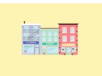 Buildings Illustration buildings design flat flatdesign graphic design illustration vector