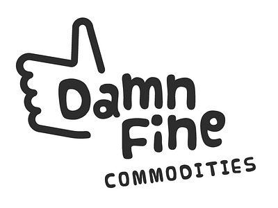 Damn Fine Commodities Logo black and white damn fine logo thumbs up