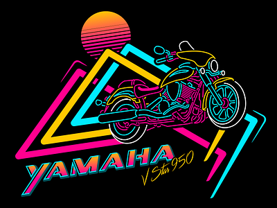 Yamaha Motorcycle Tee Shirt Design