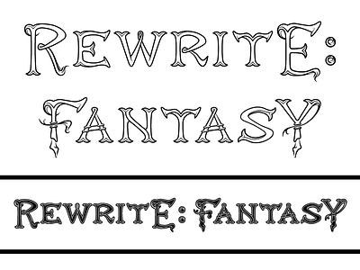 REWRITE: FANTASY Logo fantasy art font design graphic design illustration lettering logo mobile mobile game typography typography design