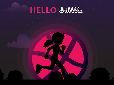 Hello Dribbles design hello dribbble illustration invitation thanks ui ux design