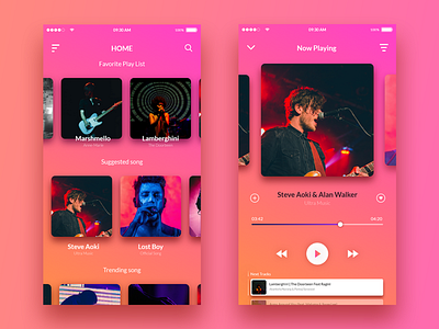 Music Player music music app music player music player ui music screen ui kits