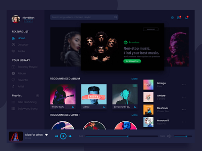 Spotify Redesign Challenge product design uiux web design