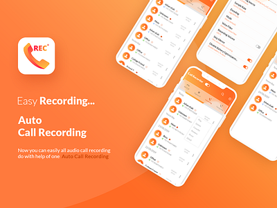 UI Kit For Auto Call Recorder android app design call recorder design ui ux design ui kit