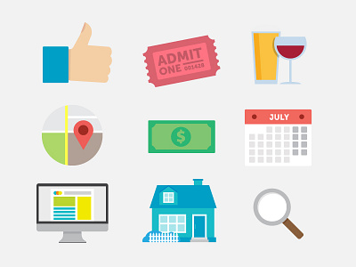 Animation Icons beer calendar drinks house icon imac like map money search ticket wine