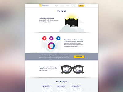 TSI - Personal Page illustration layout personal social ui website