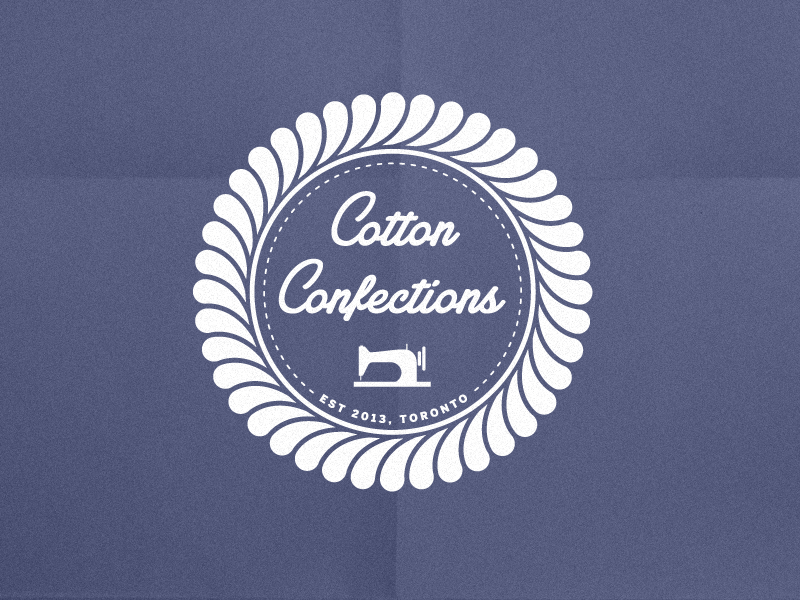 Cotton Confections Logo brand knitting logo sewing