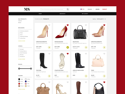 Fashion e-commerce site browse page color e-commerce fashion filter landing page merchants price product ui ux