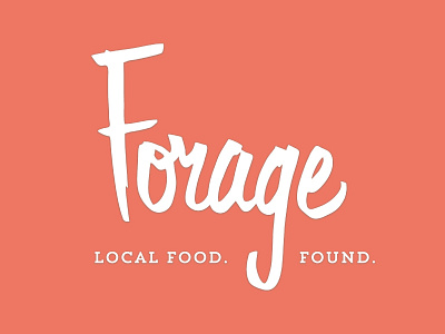 Forage App logo mobile app typeface