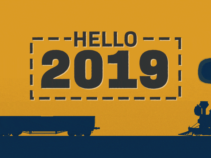 Goodbye 2018, Hello 2019 animation design motiongraphics