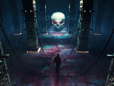 Skull Columns - UE4 3d 3d art 3d modeling art dark design environment game horror horror art rendering skull unreal engine 4