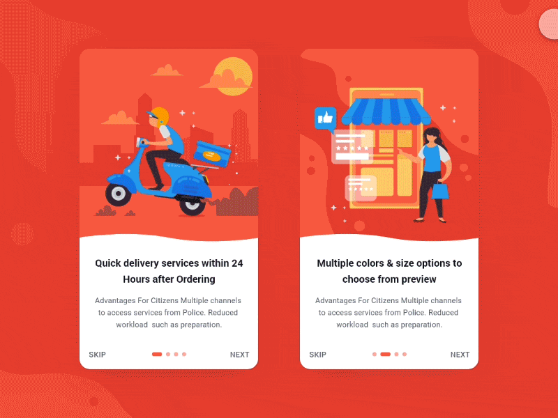 Rio Online shopping app design