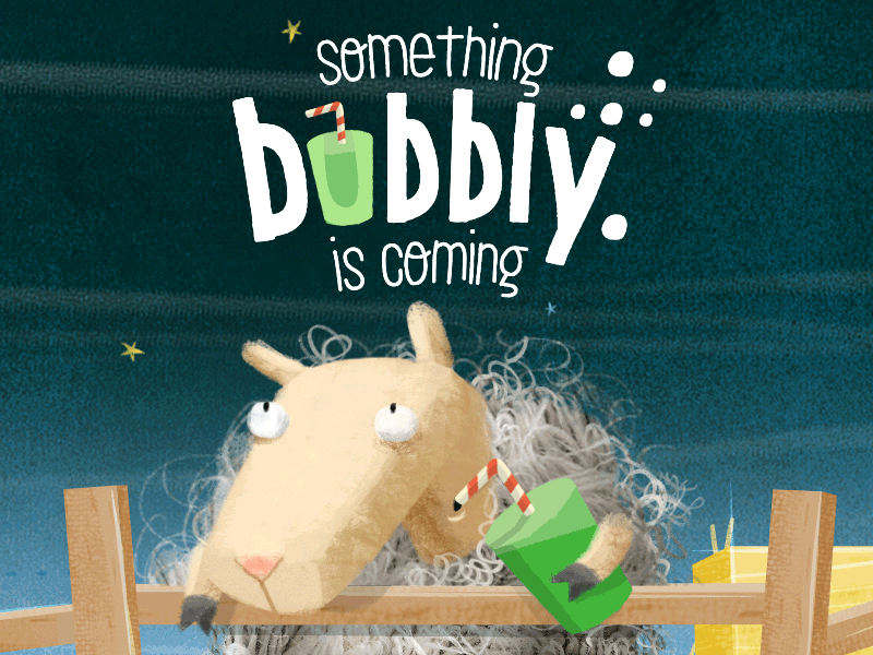Something bubbly is coming... animation book character lemonade lostmyname new book sheep