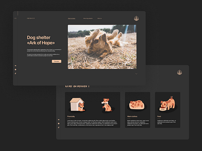 Dog shelter concept dogs figma shelter ui ui app ux website