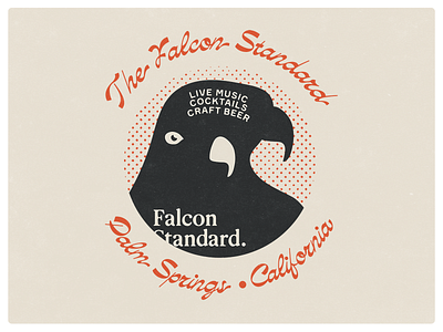 Falcon Standard Birdmark americana badge design bird branding cocktail bar falcon graphic design logo negativespace retro logo