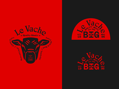 Le Vache - Bouchere // Steakhouse badge big sur branding brandmark california handmade logo retro logo