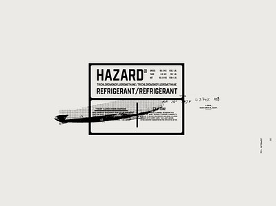 Hazard Label collage distressed industrial industrialdesign label technical technical drawing typeface typography vintage vintage design vintage font