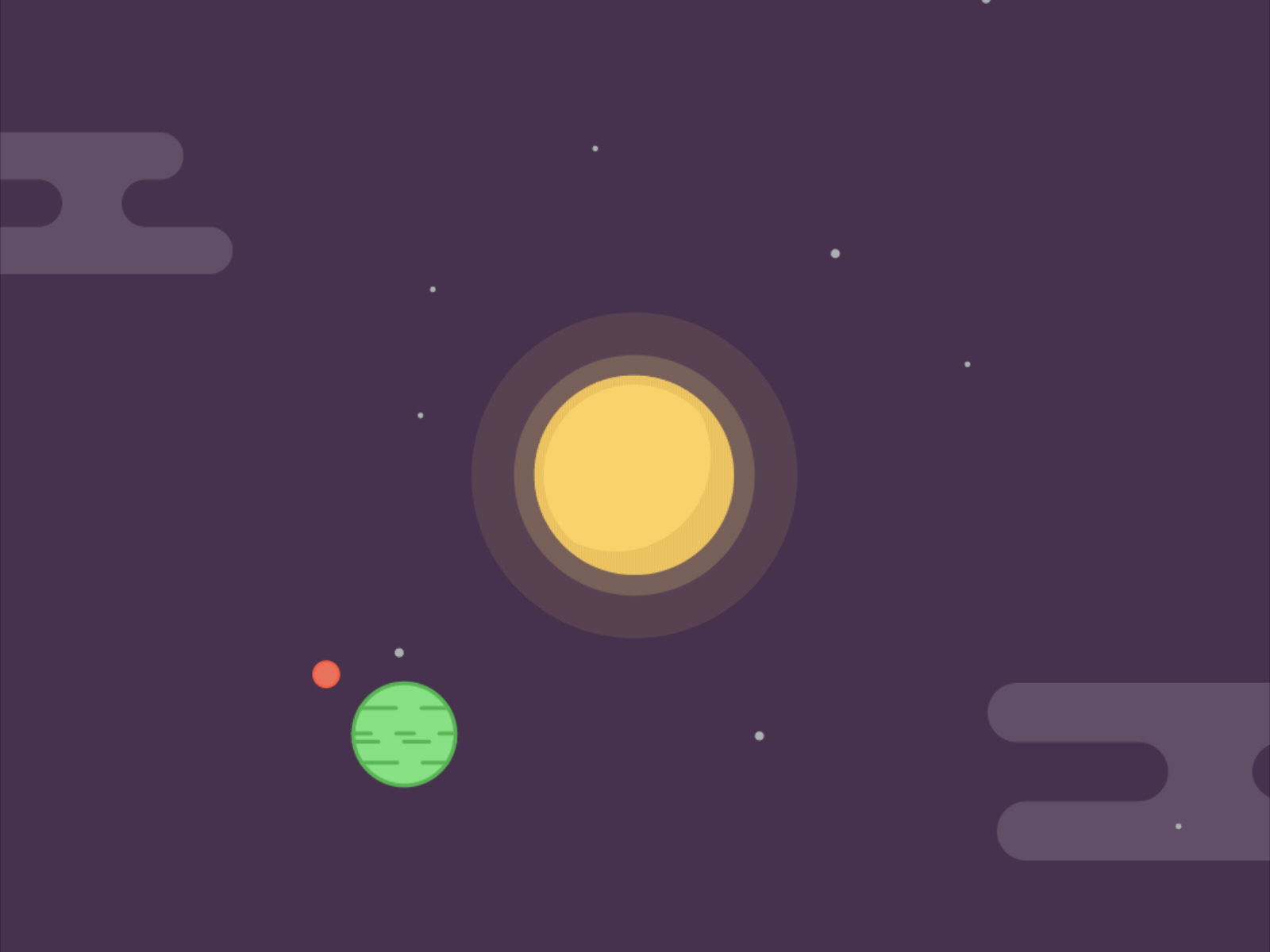 Planets in the Galaxy animation illustration motiondesignschool motiongraphics