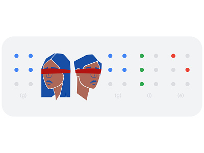 Google Doodle abhishek paste blind blindfold branding design google google doodle illustration ui vector