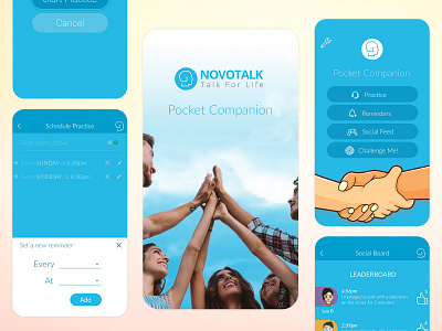 Novotalk Pocket Companion - Mobile App app health app inspiration medical medical app medical interface mobile mobile app mobile design therapy therapy app ui ux