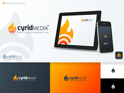 Cyrid media Logo Design abstract beautiful branding corporate creative designer icon icon design logo logo design