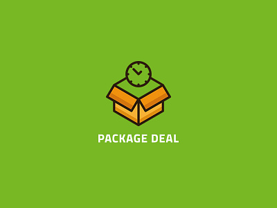 Package deal creative flat illustration logo design minimal package deal professional