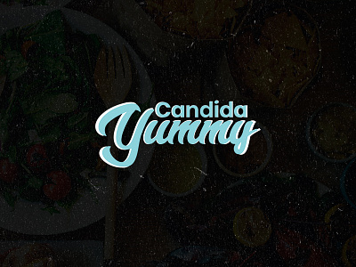 Candida Yummy creative design food beverage hand drawn logo