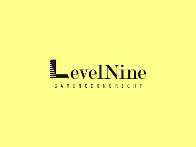conceptual Level Nine minimal logo creative flat gaming minimal logo logo minimal minimal logo design vector