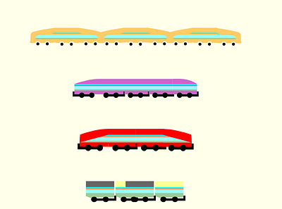 A set of trains vector