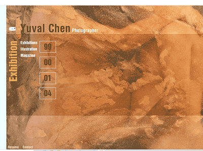 Yuval Chen - photographer website conceptual art design interactive design website design