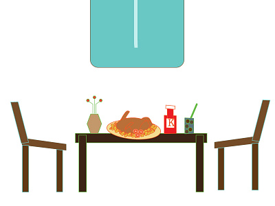 mealroom digitaldrawing illustration vector