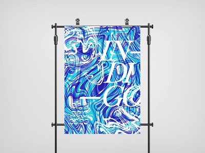 INDIGO poster abstract design indigo liquid liquify poster poster design smoke typography vibrant vibrant colors