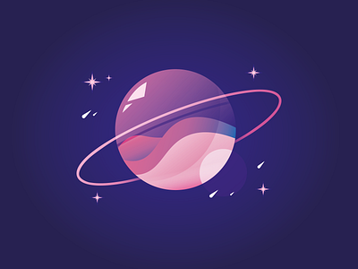 Planet design galaxy illustration planet space universe vector