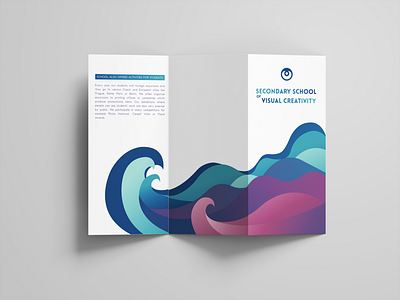 Leaflet abstract branding design gradient leaflet leaflet design vector wave